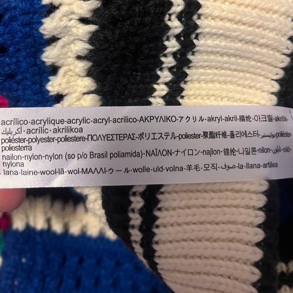 Zara rustic striped oversized crochet vest and flare pants coordinated set NWT - Picture 9 of 11